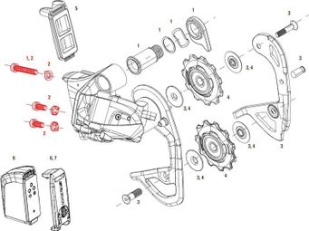 Sram Screw Kit for D railleur Arri re Red eTap