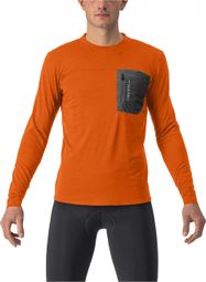 Castelli Trikot Longeus Ärmel Unlimited Merino orange