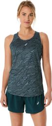 Asics Women's Road All Over Print Tank Green/Pink