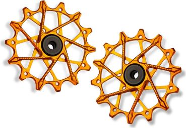 Garbaruk Schaltwerksrollen für Shimano 12V Orange