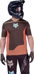 Fox Flexair Elevated Korte Mouw Jersey Bruin/Coraal