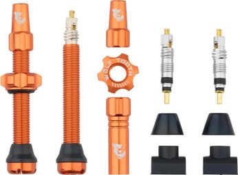 Wolf Tooth Presta Tubeless Valve Kit, Orange