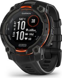 Garmin Instinct 3 Solar - 45 mm GPS horloge Zwart met zwarte siliconen band