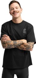 T-shirt ample manches courtes cyclotourisme homme Cyclisme Rush Black Noir