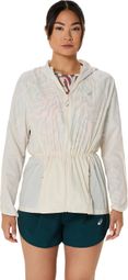 Veste coupe-vent Asics Road Packable Beige Femme