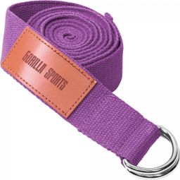 Sangle de Yoga 100% coton - Sangle pour étirements - Fermetures en métal - 11 coloris - Couleur : VIOLET