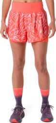 Short 2-en-1 Asics Road All Over Print 3.5in Corail Femme