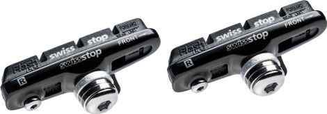 x2 SwissStop Full FlashPro Original Black remblokken voor aluminium velgen Voor Shimano / Sram remmen