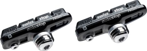 SwissStop Full FlashPro Original Negro x2 Llantas Pastillas de freno Llantas de aluminio para Shimano / Sram