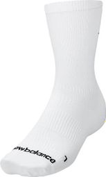 New Balance Run Flat Mid Unisex Socks White