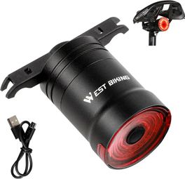 Feu arrière intelligent de vélo étanche  détection de frein  Montage de selle