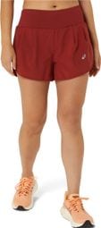 Asics Road Shorts 3.5in Rot Damen