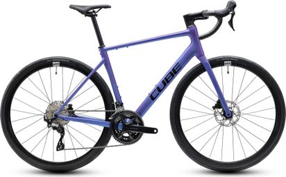 Cube Attain SLX Rennrad mit Shimano 105, 12-Gang, 700 mm, Violett/Irisblau 2027