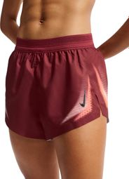 Short Splité Nike AeroSwift Rouge Femme
