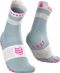 Compressport Pro Racing V4.0 Run High Ironman 2026 Socks - Gray/Pink