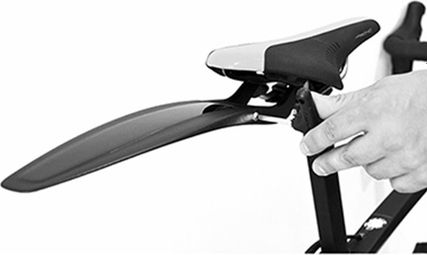 MTB REAR MUD GUARD 16'' to 29 POLISPORT S-MUD BLACK (ON SEAT CARRIAGE) LENGTH 350MM