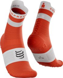 Calzini Compressport Pro Racing V4.0 Run High Ironman 2026 Rosso/Bianco