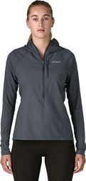 Patagonia Airshed Pro 1/2 Zip Windbreaker Jacke Grau Damen