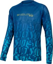 T-Shirt Manches Longues Imprimé Endura MT500 LTD Myrtille Bleu