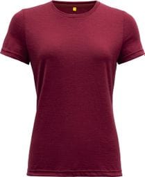 Damen Kurzarm T-Shirt Devold Eika Merino 150 Violett