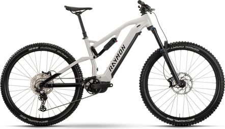 VTT Electrique Tout Suspendu Raymon TrailRay 150 Shimano Deore 12V 720Wh 29'' Blanc 2025