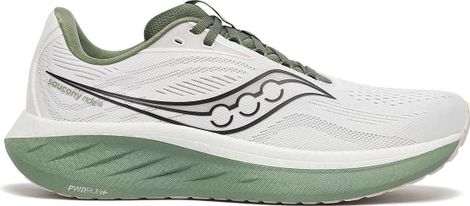 Chaussures Running Saucony Ride 18 Blanc/Kaki Homme