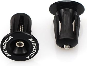 Bouchons de cintre vélo – 22 à 24 mm – Vis M4 – Noir