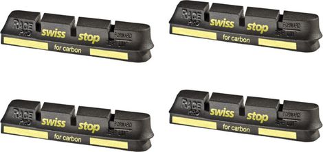 SwissStop RacePro Black Prince x4 Inserciones de pastillas de freno Ruedas de carbono para Campagnolo