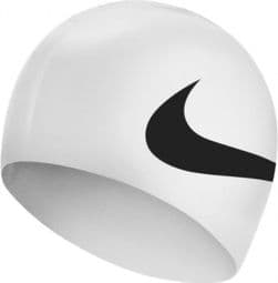 Gorra de natación Nike Swim Big Swoosh blanco