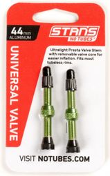 Stan's NoTubes - Paire de valves  Universal  Al  Presta 44mm  Green