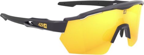 Set AZR Race RX Gafas Negras Transparentes / Doradas Lente Hidrofóbica + Transparente