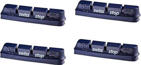 x4 SwissStop RacePro BXP remblokpatronen voor aluminium wielen Voor Campagnolo remmen