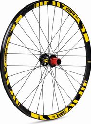 Rueda trasera Tubeless Ready de 29 '' Gurpil GTR SL20 | 9x135mm / 12x142mm | 6 agujeros | Amarillo negro
