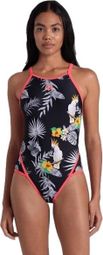 Maillot de Bain Femme Arena Tropical Summer Noir / Orange