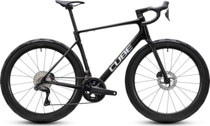 Cube Attain C:62 SLT Road Bike with Shimano Ultegra Di2 12-speed, 700 mm, Black Carbon, 2027