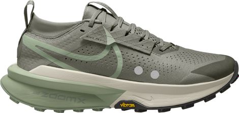 Nike ZoomX Zegama Trail 2 Grey Green Running Shoes for Men