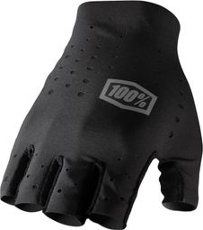 Paar 100% Slinger Korte Handschoenen Zwart