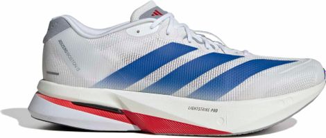 Chaussures Running adidas Adizero Boston 13 Blanc/Bleu/Rouge Homme