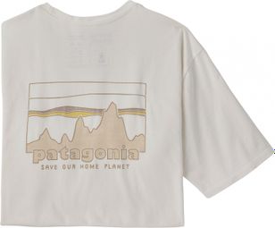 T-Shirt Patagonia 73 Skyline Organic Blanc Homme