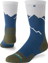 Stance Peaking Hike Crew-sokken Blauw/Wit/Kaki