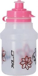 Xlc wb-k07 bidon enfant 350 ml rose/transparent fleurs