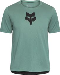 Fox Ranger Head Children's Short Sleeve Jersey Green