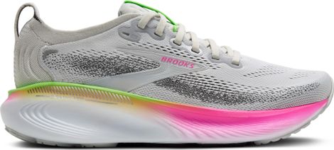 Brooks Adrenaline GTS 25 Grijs/Roze/Groen Dames Hardloopschoenen