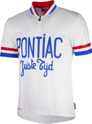 Maillot Manches Courtes Velo Rogelli Pontiac - Homme - Blanc