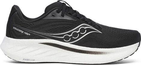 Chaussures Running Saucony Ride 18 Noir/Blanc Homme