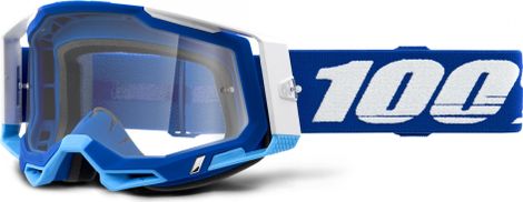 100% RACECRAFT 2 Maske | Hellblau | Klare Brille