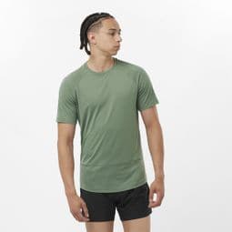 Camiseta de manga corta Salomon Cross Run Verde Hombre