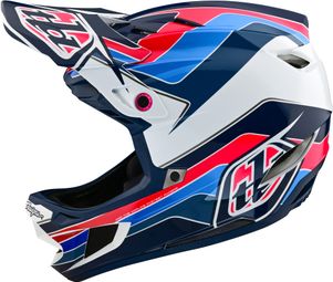 Troy Lee Designs D4 Polyacrylite Mips Blue full-face helmet