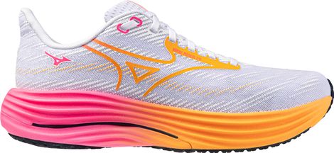 Mizuno Wave Rider 29 Unisex Running Schuh Weiß/Orange/Pink