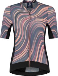 Maillot Manches Courtes Velo Rogelli Lynn - Femme - Corail/Gris